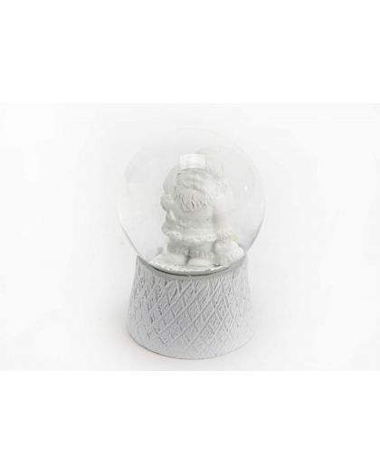 Boule De Neige Père Noël Blanc Ø4Cm