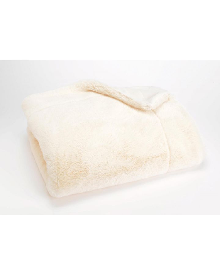 Plaid Luxe Creme 130X170 Cm 100% Polyester