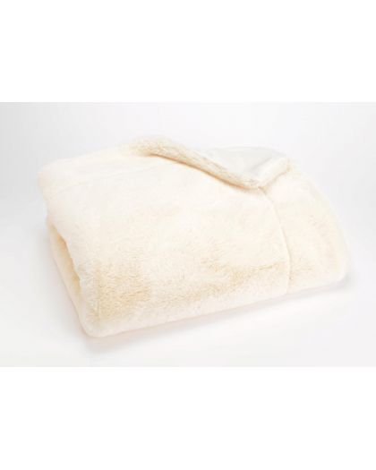 Plaid Luxe Creme 130X170 Cm 100% Polyester