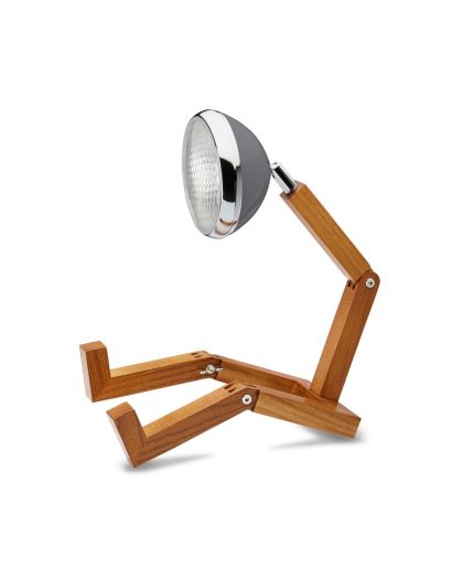 Mr. Wattson Original Table Lamp, 12V, G4 Led, Ash - Intense Grey AluminumetWood