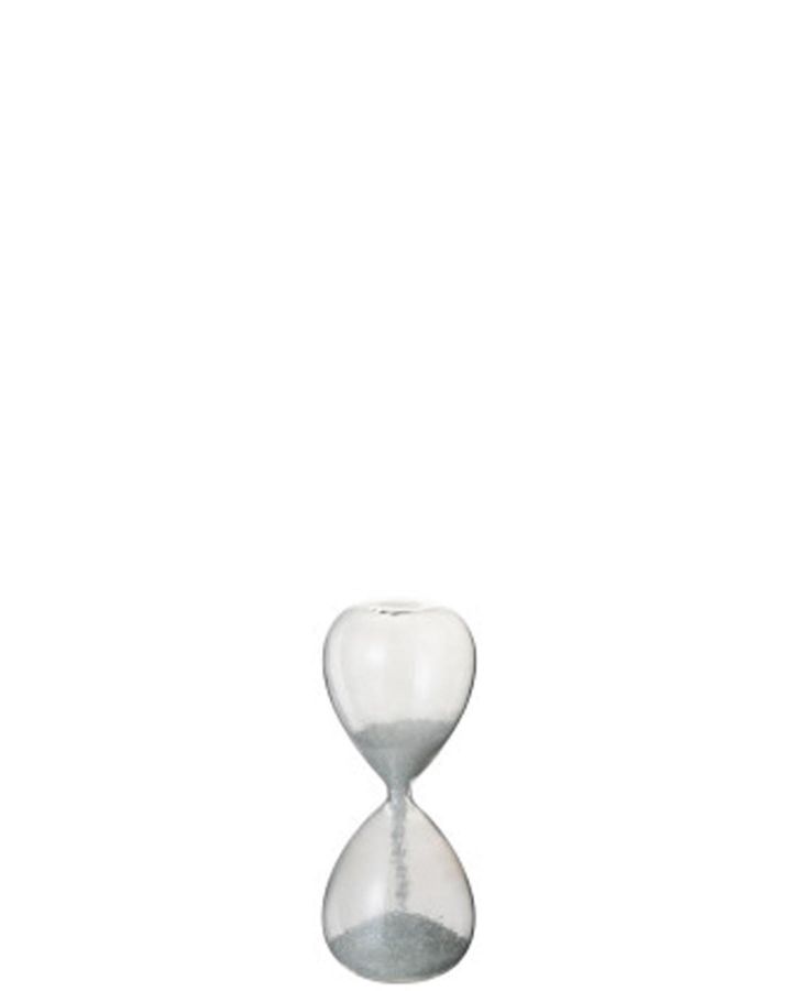 Sablier Perles Verre Blanc Extra Small (29,5X47,5X18Cm)