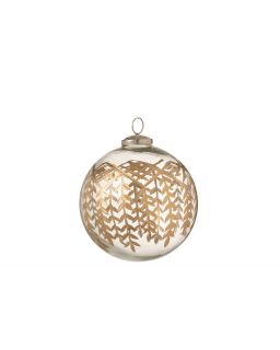 Boule Noel Chloe Ver Tra/Or L12.5 X 12.5 X 14Cm