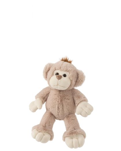 Singe Peluche Beige/Ecru S (27X11X30Cm)