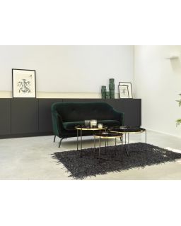 Pudong Buffet Placage De Chêne / Métal L150 X W45 X H76Cm Noir