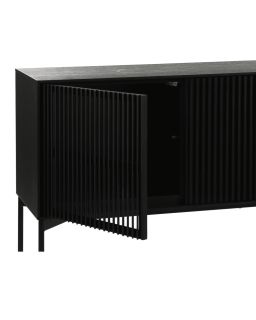 Pudong Buffet Placage De Chêne / Métal L150 X W45 X H76Cm Noir