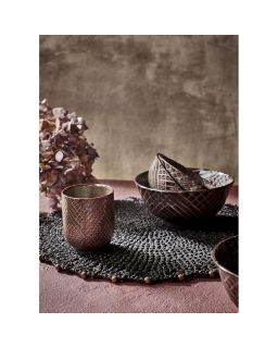  Estro Bol À Soupe Porcelaine Ø15 X H 7Cm Bronze