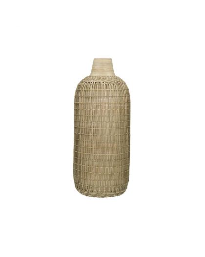 Vase Zarastro Bambou Jonc De Mer Naturel Dia20Xh50