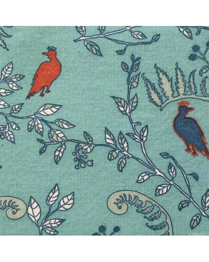 Serviette, 25X25 Jardin Merveil Bleu