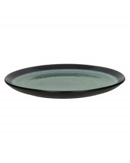  Mirha Esmeralda Assiette Plate Grès Ø27,2 X H 2,2Cm Vert