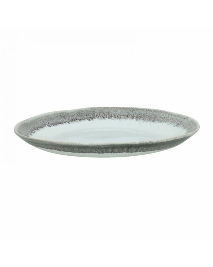 Assiette Gusto Plat Gres Gris Ø23 X H3Cm