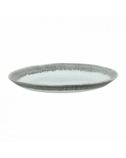 Assiette Gusto Plat Gres Gris Ø23 X H3Cm