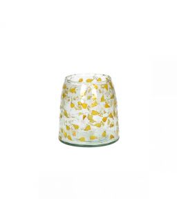 Photophore Fiori Verre Petales De Fleurs Ø9 X H9Cm