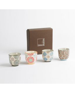 Coffret 4 Gobelets 7Cm Boheme