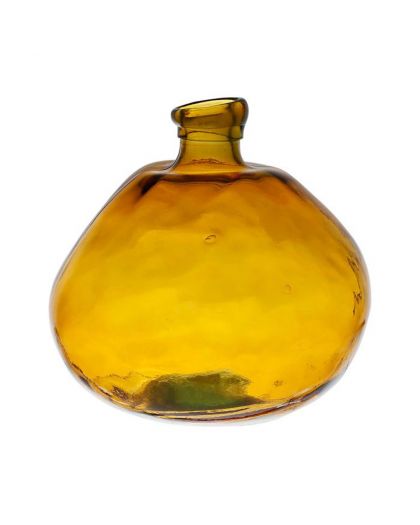 Vase Colibri Ocre Ø33Xh33Cm Verre Recyclé