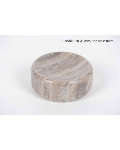  Natural Marble Dessous Pour Bougie SphériqueØ12,5Xh5Cm