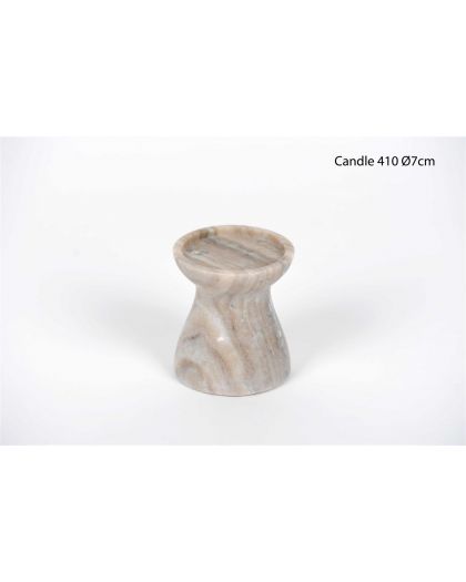 Natural Marble BougeoirØ9Xh10Cm