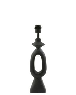 Pied De Lampe 11X9X45Cm Django Bois Noir Mat